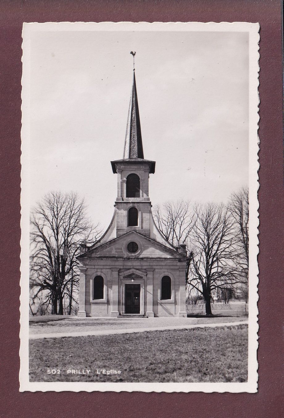 Cartes postales: PRILLY - Eglise – D'occasion à Pully par nicecards
