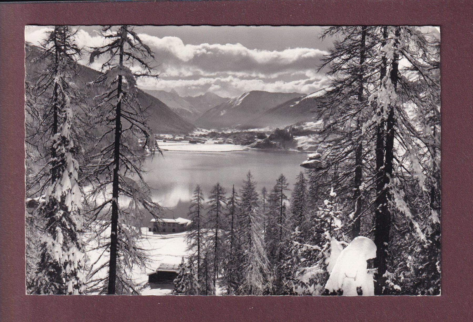 Cartoline postali: Davos - DAVOSERSEE - 1961 – Usato da Pully venduto da nicecards