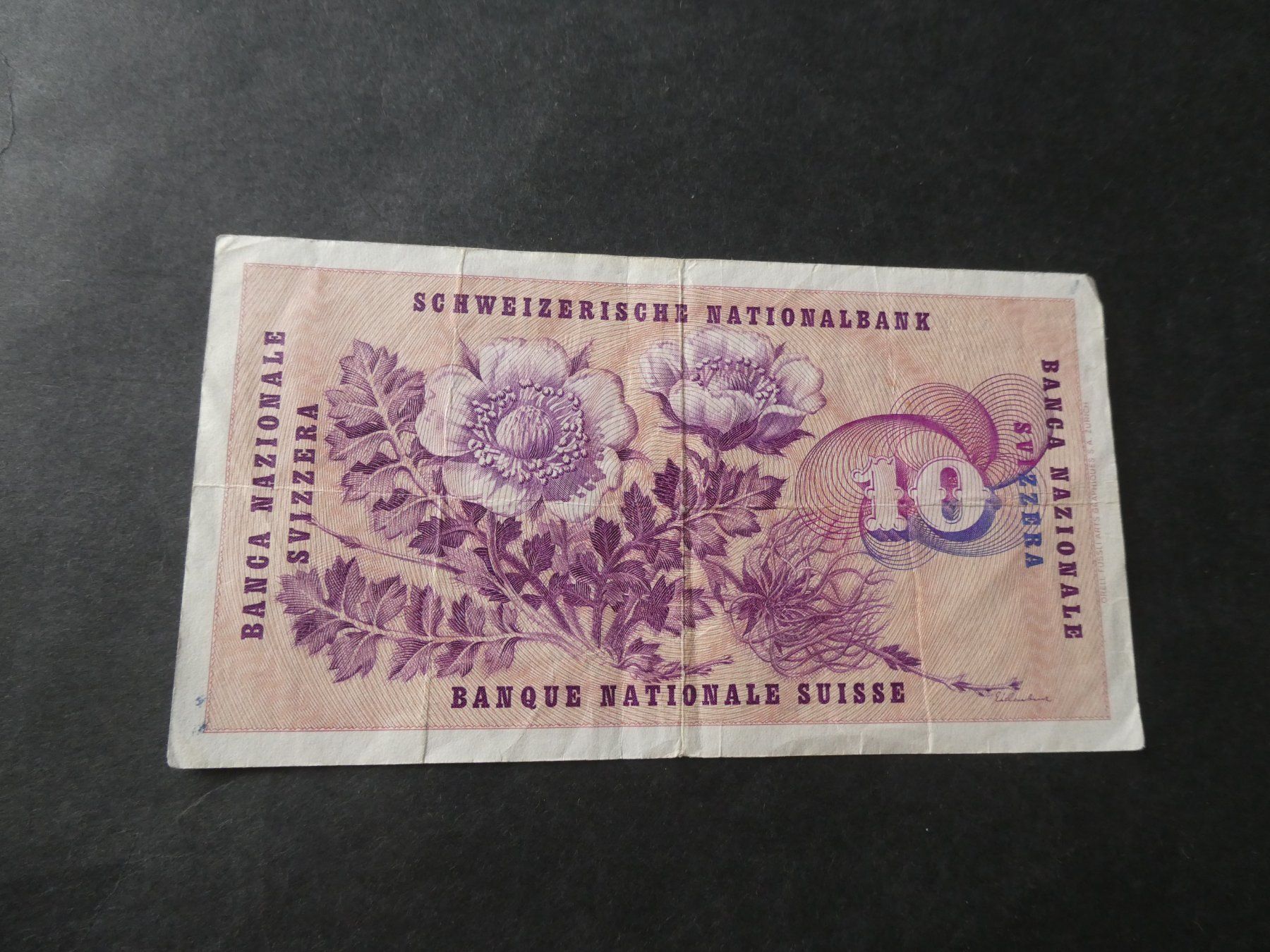 Banconote: Schweiz 1963, 10 Franken – Usato da Hinterforst venduto da Rohusri 1