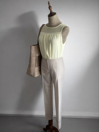 Fabiana Filippi / Bongénie / Hose Beige Wolle | 38 CH 42 IT