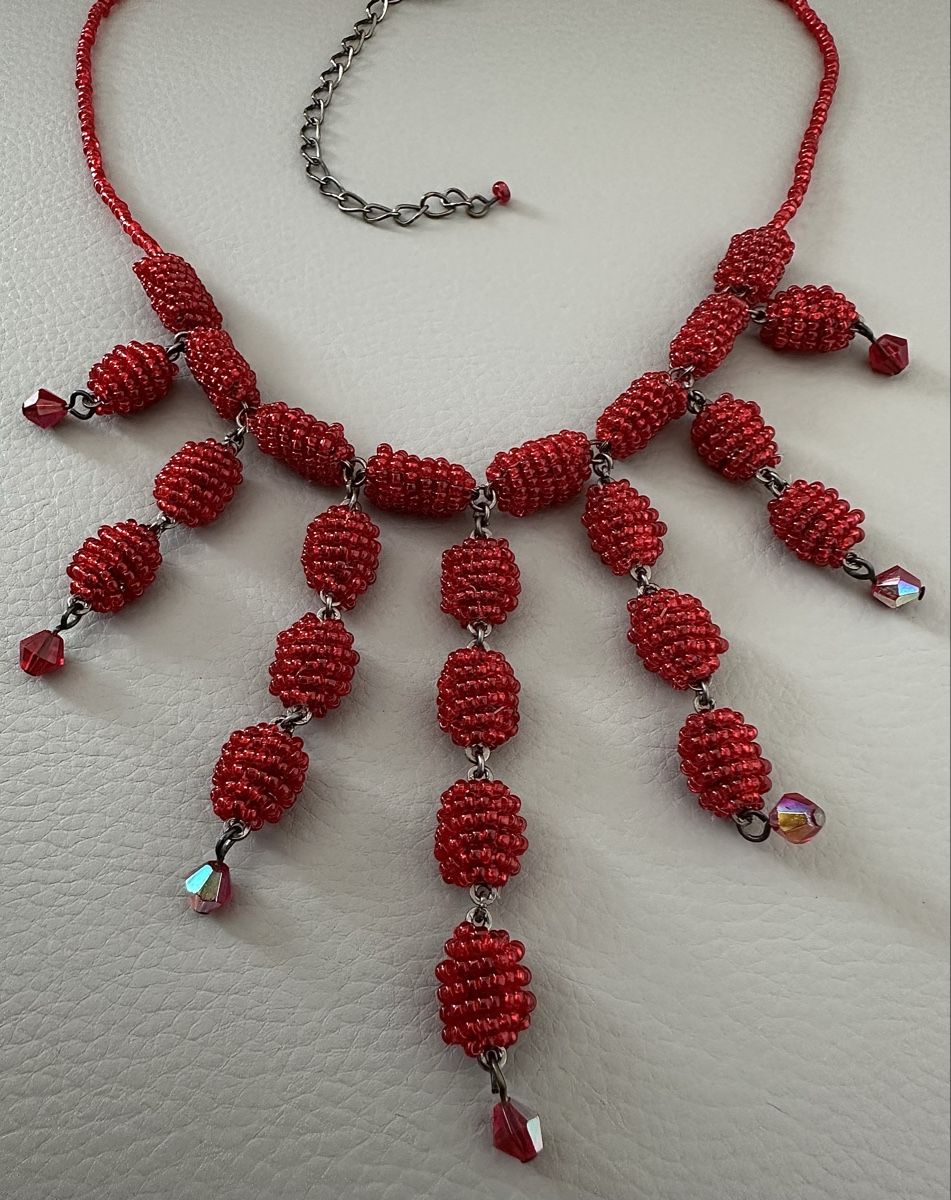Catenine: Vintage Halskette in rot – Usato da Otelfingen venduto da Jupi07 3