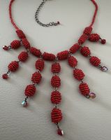 Vintage Halskette in rot