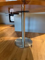 Runder Tisch aus Buchenholz mit Chrome Bein