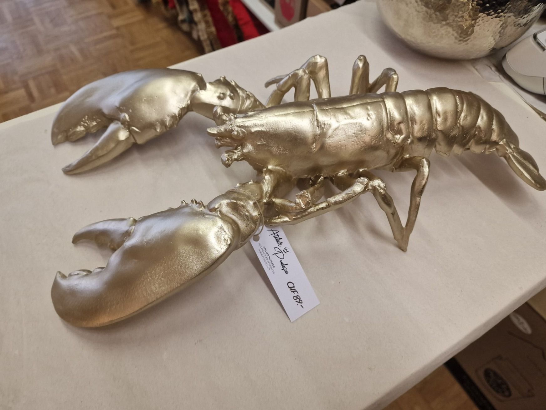 Figuren: Deko Hummer / Languste Gold Optik – Neu und originalverpackt aus Schaffhausen von AtelierPudesco 3