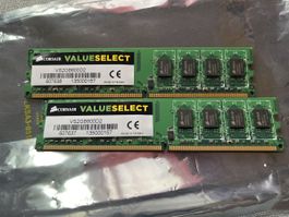 2x Corsair ValueSelect 2GB DDR2 800MHz PC2 6400 CL5