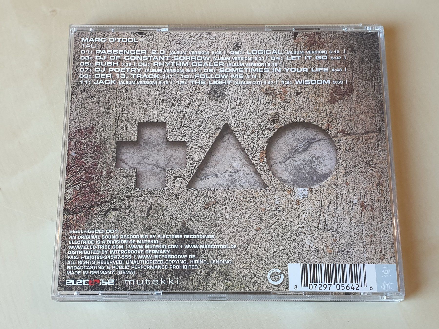 CDs: Marc O Tool Tao – Gebraucht aus Stansstad von collectorsshop 1
