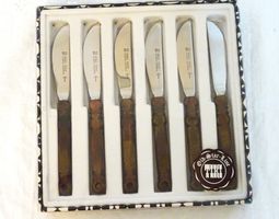 6 Pilatus rostfreie Stainless Dessert Käse Messer TIKI, Neu