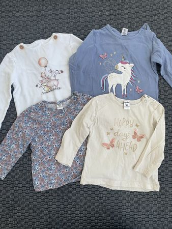 4 Langarmshirts, Gr. 80