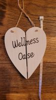 Badezimmer-Türschild "Wellness Oase" - Landhausstyle