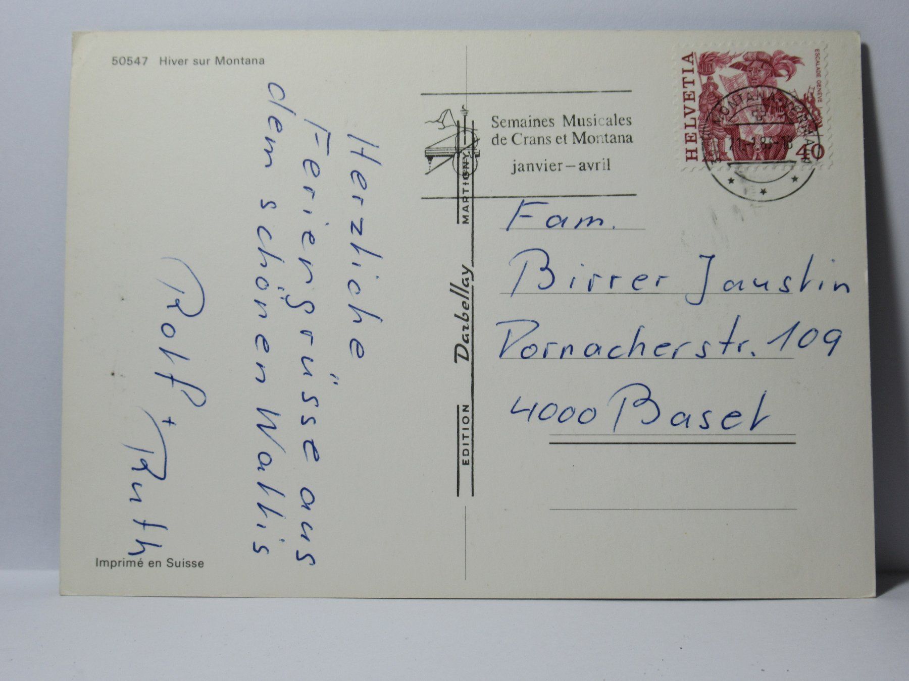 Cartes postales: Montana , Hotel 1983 – D'occasion à Grenchen par Bluemchen1900 1