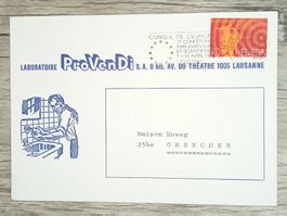 TR17 Enveloppe + Timbre Suisse 1972