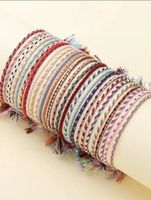 Lot de bracelets tressés multicolores 