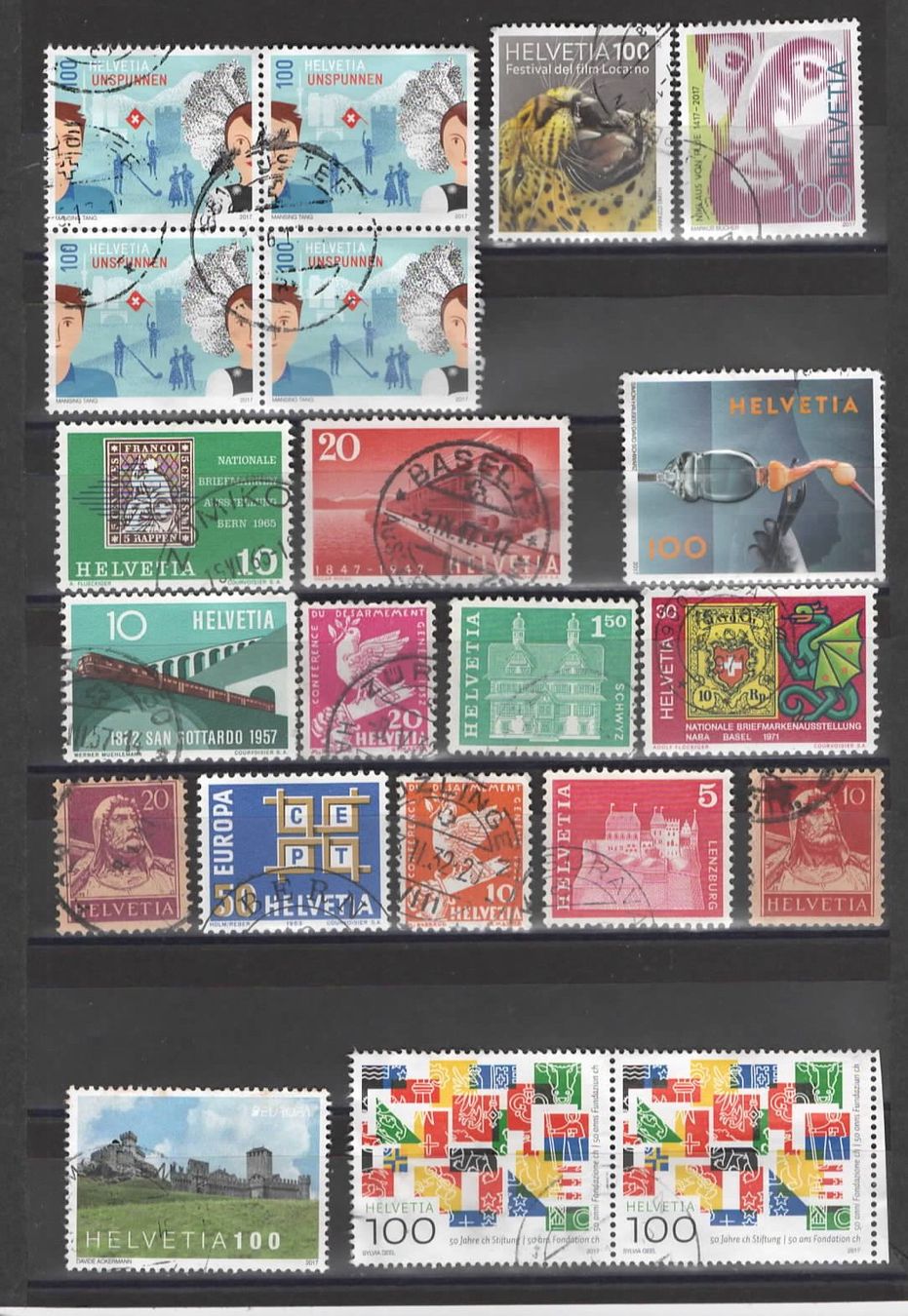 Tutti i francobolli: LOT SCHWEiZ  GESTEMPELT   (B – Usato da Ruggell venduto da Masescha
