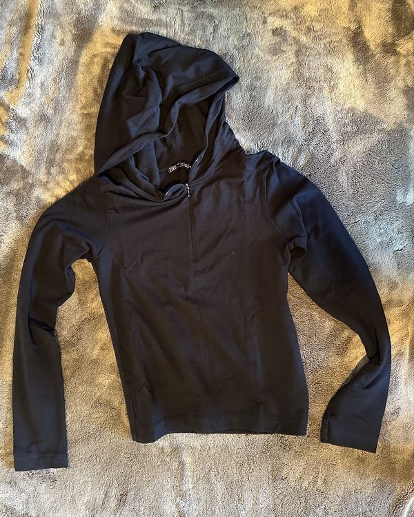 Kapuzenpullover Schwarzer Pullover Zara ZARA Set Sweatshirt