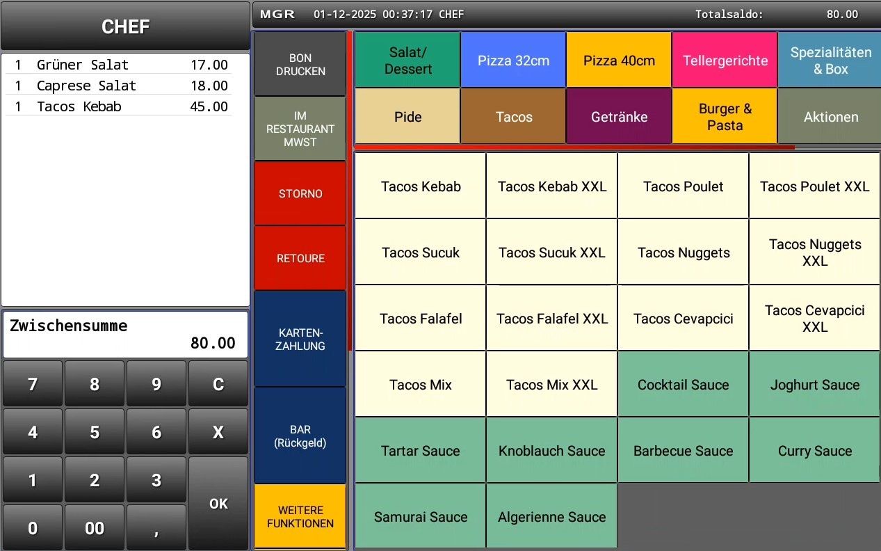 Casio Registratore di cassa: Touch Screen Kasse - Casio Software inkl. Programmierung – Nuovo e nell'imballaggio originale da Zürich venduto da hoernlihack 3