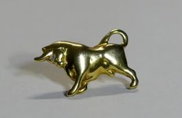 Sternzeichen Stier Pin aus 750 Gelbgold mit Diamant