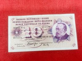 10 Franken Banknote 1973 gebraucht