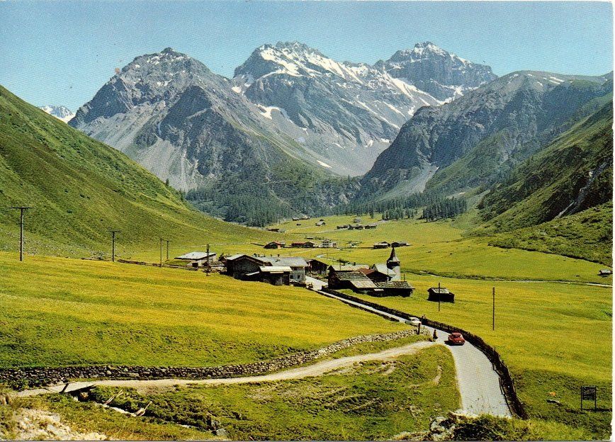 Cartes postales: DAVOS Sertig-Döfli, Auto – D'occasion à Jona par philajona
