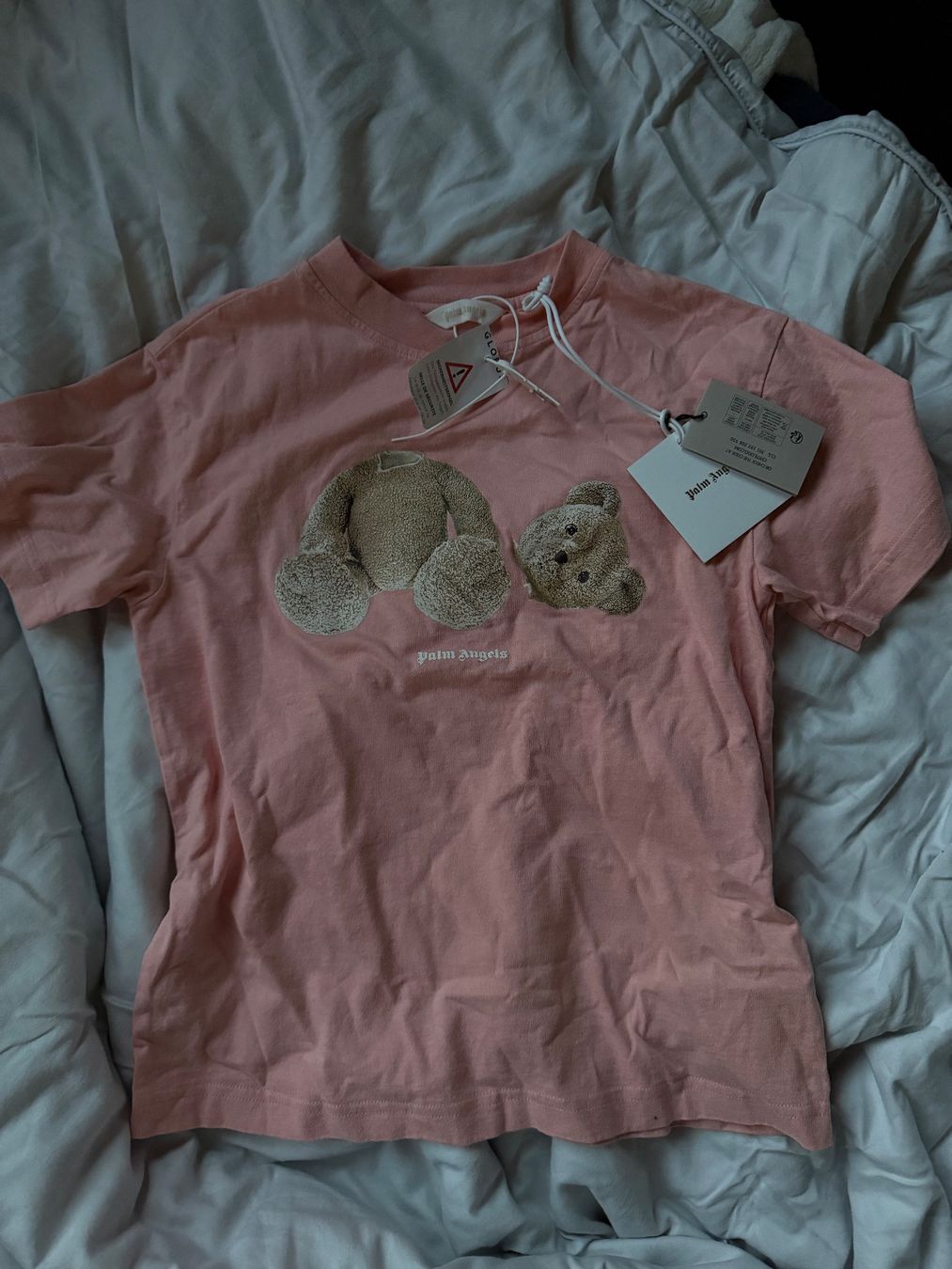 Palm Angels T-shirt: Palm Angels T-Shit mit Teddybär – Nuovo e nell'imballaggio originale da Burgdorf venduto da Algadach