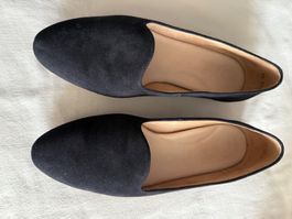 Paul Green Slipper, Gr. 36.5, Dunkelblaues Wildleder