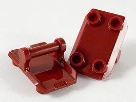 Lego 4x Schild mit 4 Noppen (30166) dunkelrot