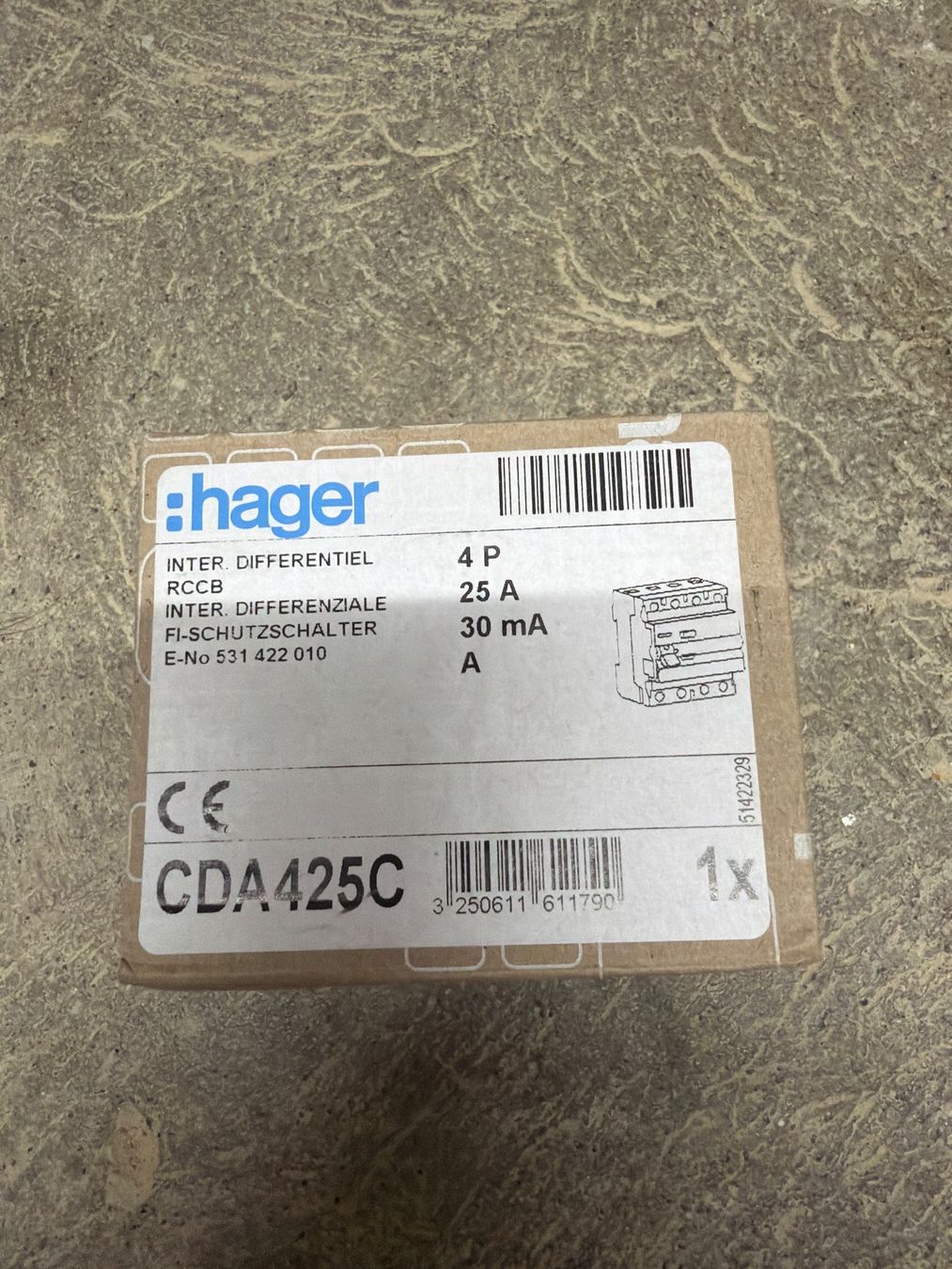 Hager Schalter: Hager FI Schutzschalter 25A Neu – Neu und originalverpackt aus Safenwil von ins_6ntm