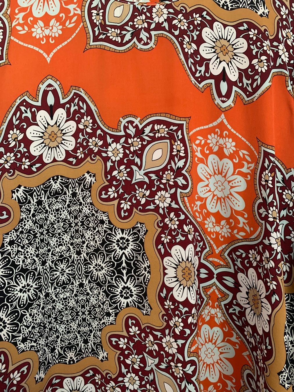 Avant Premiere Blusen: TUNIKA BLUSE GR  44 Orange bunt Marke Avant Premier – Gebraucht aus Nussbaumen AG von brigitebardot 3