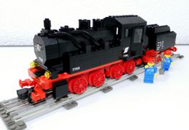 LEGO 12 VOLT EISENBAHN 7750 GROSSE DAMPFLOK MIT TENDER