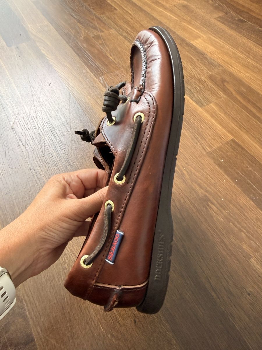 Scarpe da donna: Sebago Schooner Oiled Waxy Leather Deck Shoe Size 38 – Usato da Uerikon venduto da kpr_t5k2 2