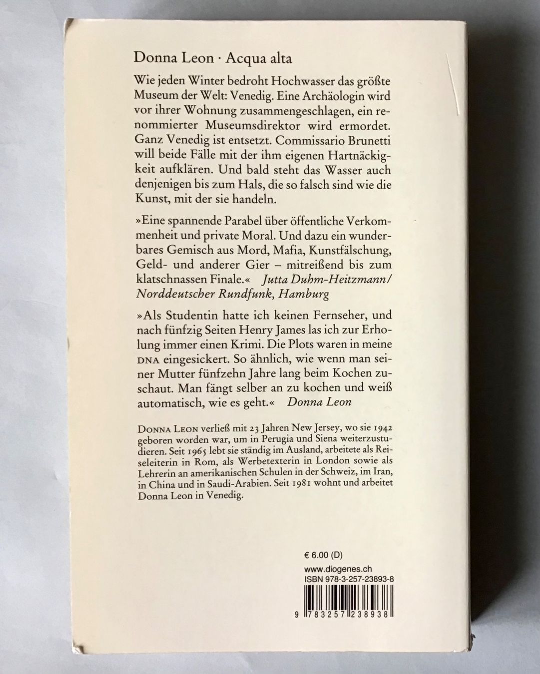 Bücher: Commissario Brunetti, Donna Leon: Acqua alta - Fall 5 – Neu (gemäss Beschreibung) aus Bubendorf von Alpenheidi 1