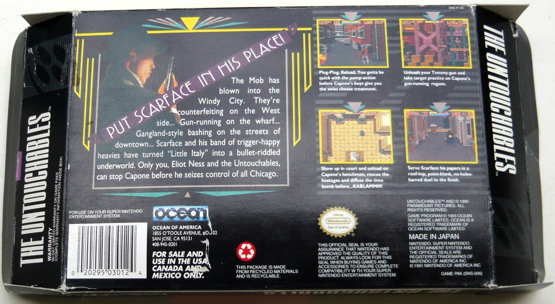 Nintendo Giochi: SNES:  Untouchables – Usato da Onex venduto da Jaguar1986 3
