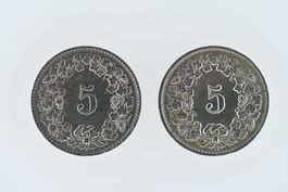 5 Rappen 1943 und 1963