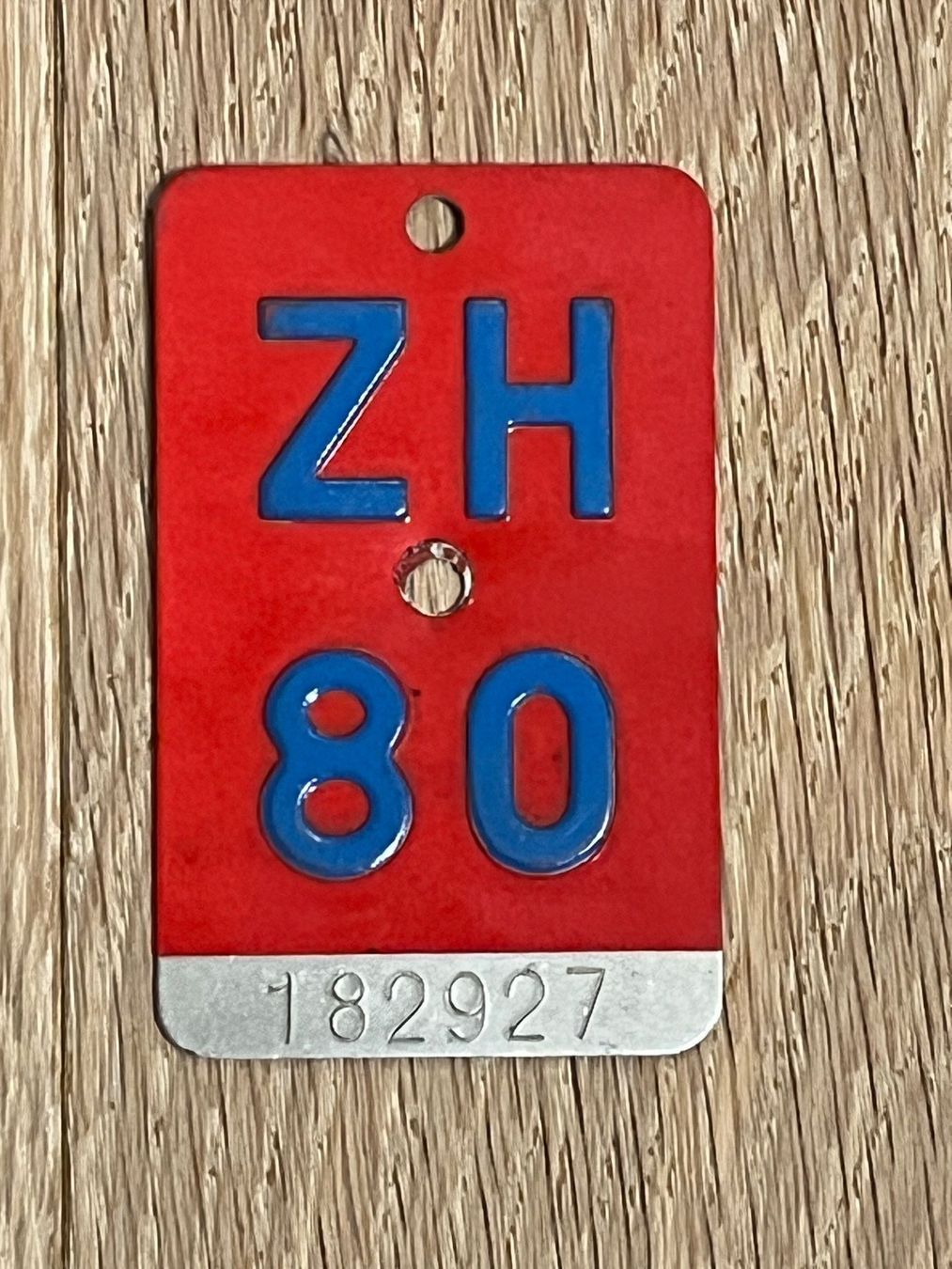 Insegne: Velonummer ZH 80 Top Zustand – Usato da Winterthur venduto da Wusa01
