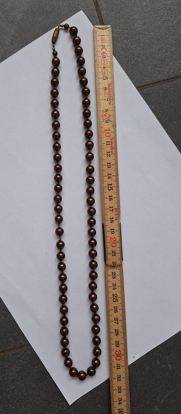 Colliers: BRAUNE VINTAGE PERLENKETTE. – D'occasion à Kerzers par ExpressoTerreno 1