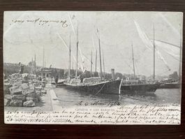 GENÈVE Les Barques, bateaux, animée, 1904, FRANKATUR!
