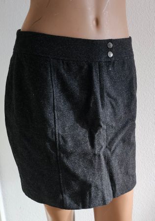 Eleganter Minirock aus Wolle, anthrazit, Grösse 38 von H&M