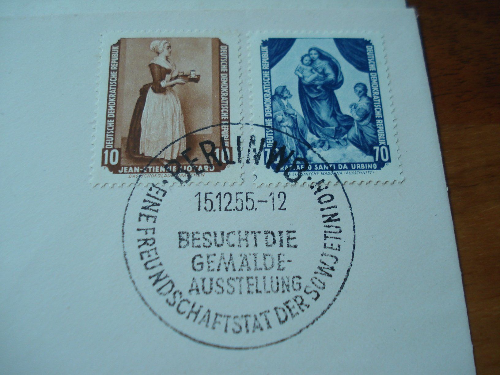 Tutti i francobolli: DDR, Briefsatz FDC Gemälde, 1955 – Usato da Niederwil AG venduto da morostahu 1