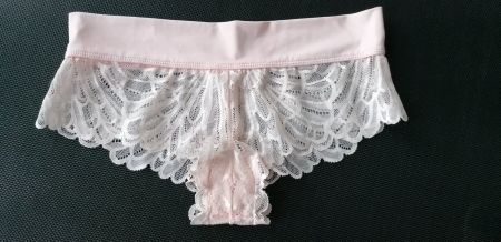 Damen Spitzen Panty Gr. S, Rosé/lachs, Ellen Amber
