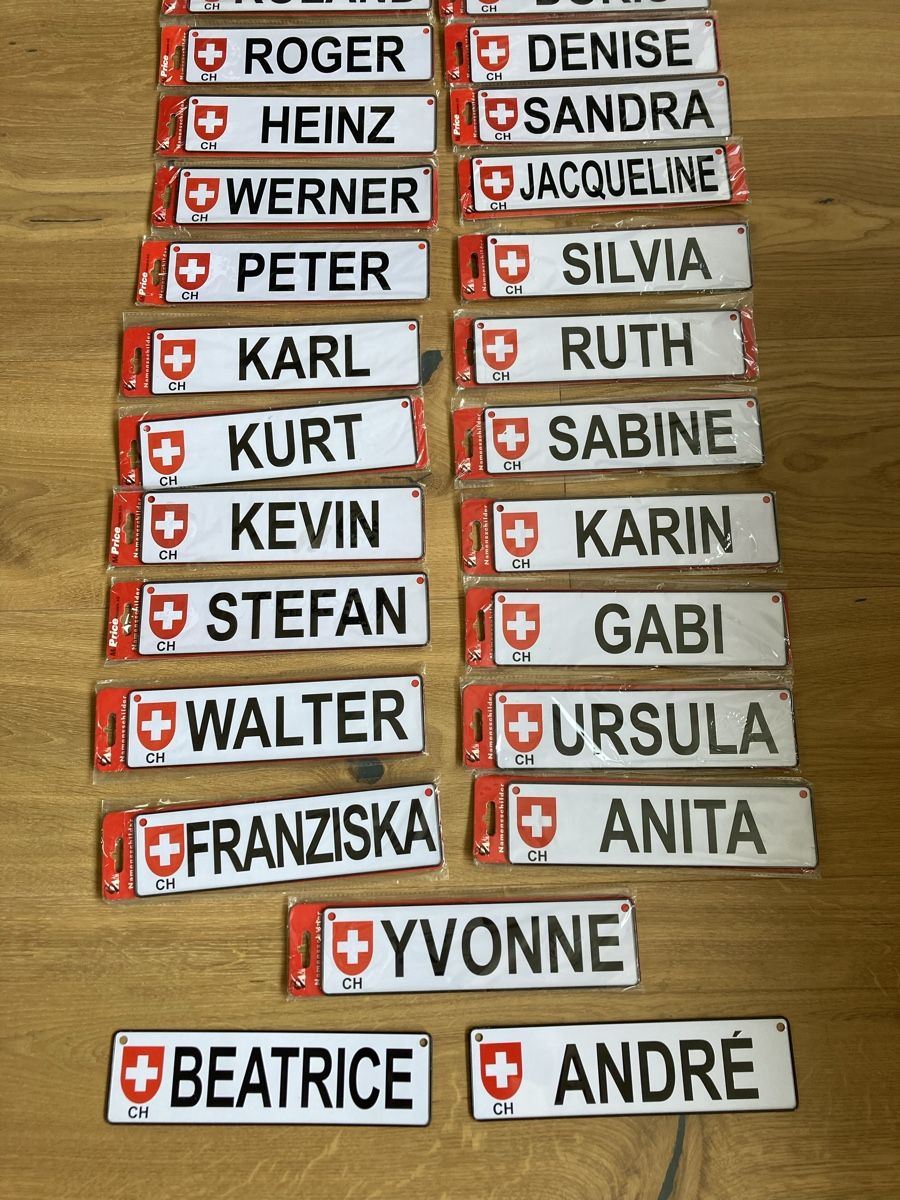 Insegne: Namensschild Schweiz Namen Blechschild – Nuovo e nell'imballaggio originale da Boll venduto da Jopp1 2
