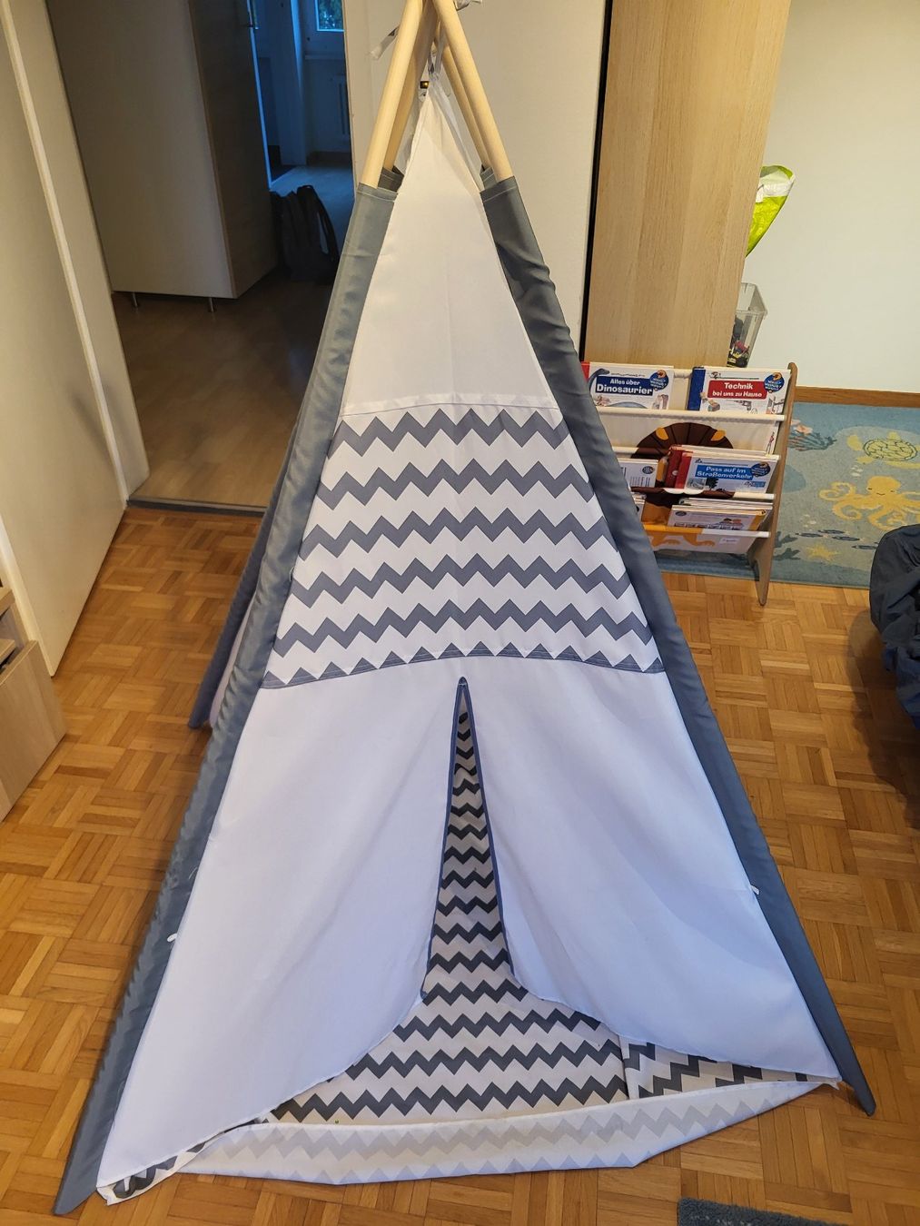 Alri letti & mobili per bambini: Kinderzelt/Tipi Grau/Weiss – Usato da Schaffhausen venduto da jan_pj59