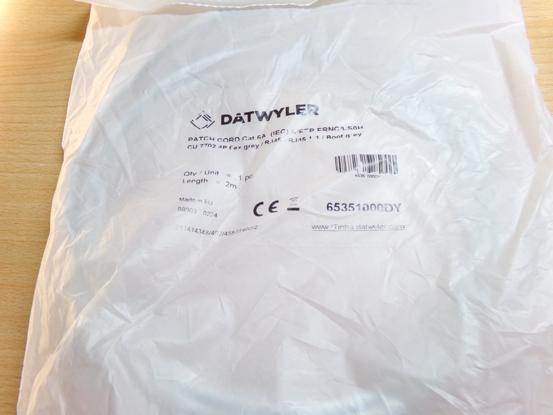 Dätwyler Cavi: Patchkabel Cat 6a grau 2m – Nuovo e nell'imballaggio originale da Hombrechtikon venduto da HaGeKa50 1