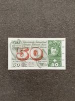 Schweizer 50-Franken-Note, Jahrgang 1974, Top Zustand!