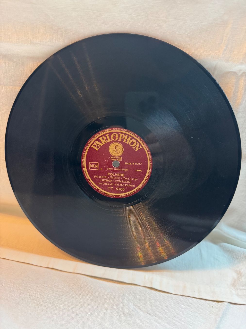 Dischi in vinile: Disque Shellac 78 tr Parlophon Annamari - Giorgio Consolini – Usato da la Chaux-de-Fonds venduto da Lampe 3