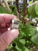 Schicker Silberring mit Pyrit Stein