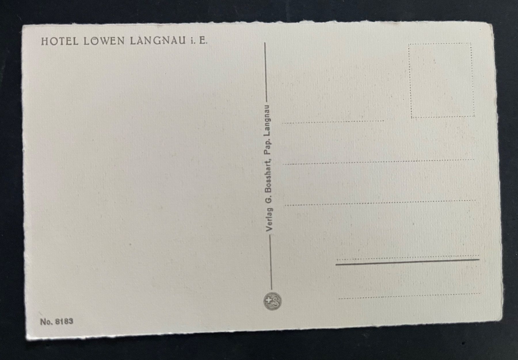 Cartes postales: Hotel Löwen /  LANGNAU i. E. ca 1930 – D'occasion à Ostermundigen par DaxKarten-75 1