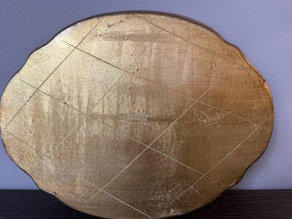 Piatti di portata: Vassoio in legno dipinto a mano – Usato da Pregassona venduto da ari_ycp7 1