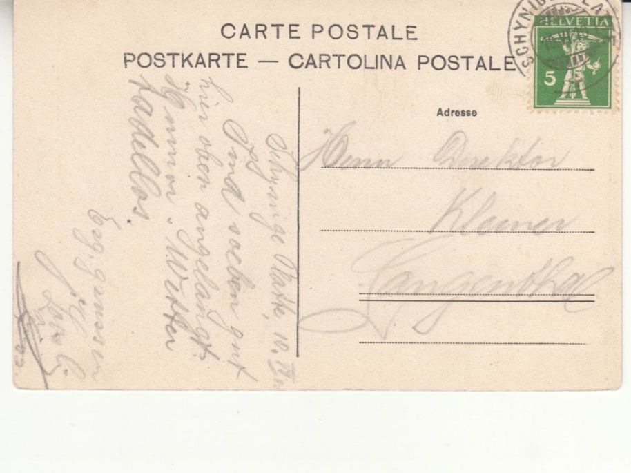 Cartoline postali: Schynige-Platte-Bahn 1910 – Usato da Bürglen TG venduto da StampGraf 1