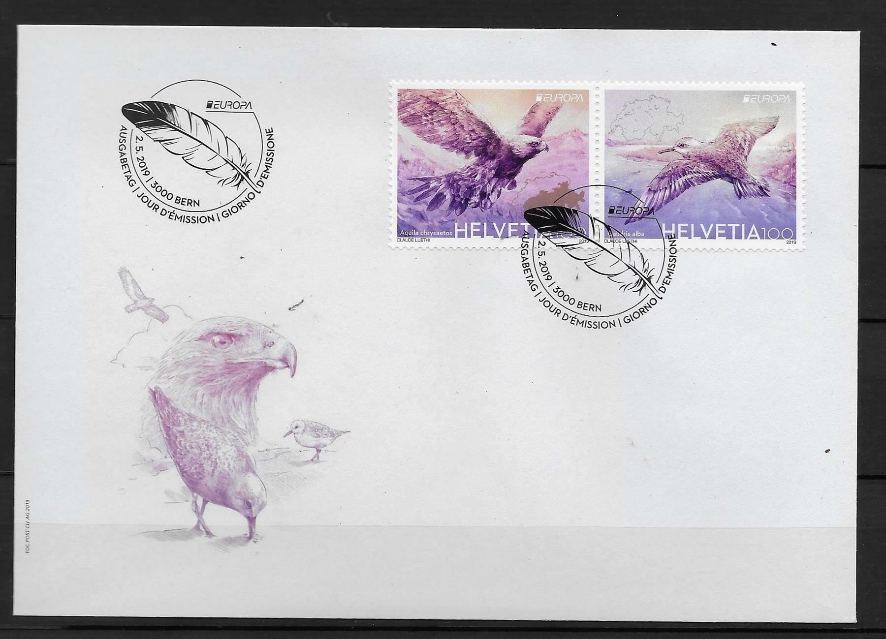 Tutti i francobolli: F1727 - FDC Europa 2019 – Usato da Trélex venduto da Phil_Albert