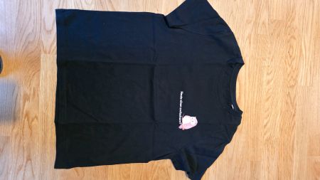 T-Shirt schwarz 'Heute einen zwitschern?'