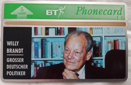 Telefonkarte British Telecom. Willy Brandt, ungebraucht
